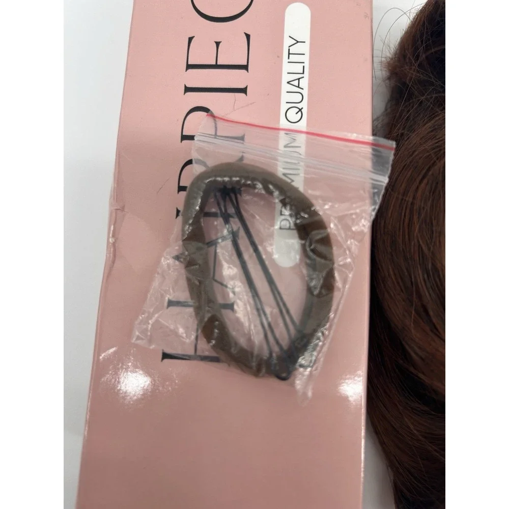 Hair Claw Clip with Synthetic‎ Hair Piece Red Vino Updo Extension Bun Clip In